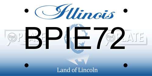 BPIE72 Illinois License Plate