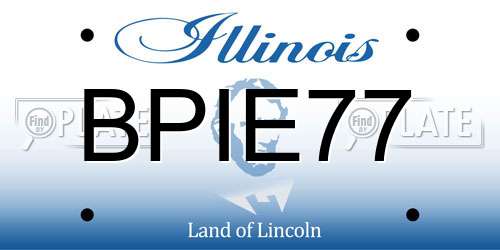 BPIE77 Illinois License Plate