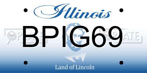 BPIG69 Illinois License Plate