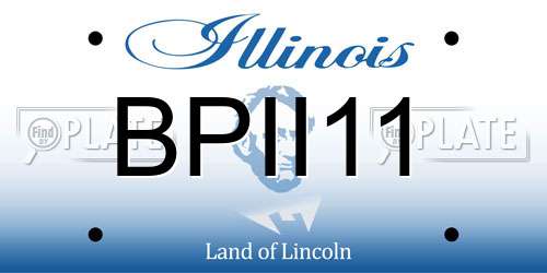 BPII11 Illinois License Plate