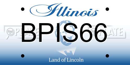 BPIS66 Illinois License Plate