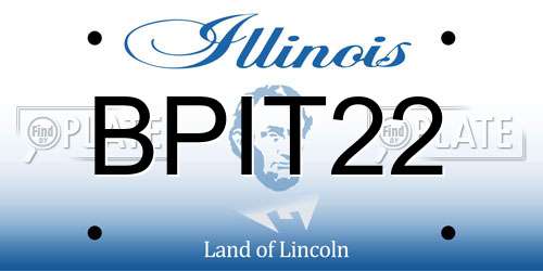 BPIT22 Illinois License Plate