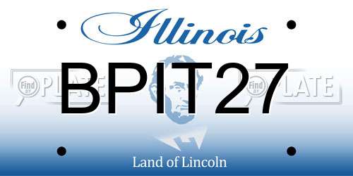 BPIT27 Illinois License Plate