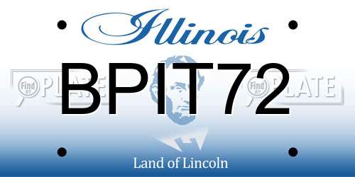 BPIT72 Illinois License Plate