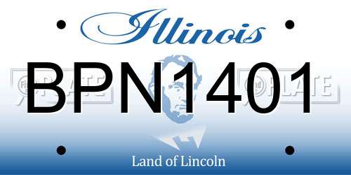 BPN1401 Illinois License Plate