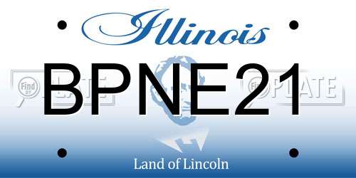 BPNE21 Illinois License Plate