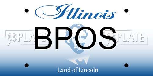 BPOS Illinois License Plate