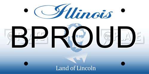 BPROUD Illinois License Plate