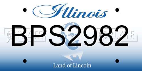 BPS2982 Illinois License Plate