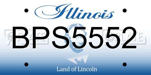 BPS5552 Illinois License Plate