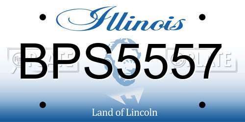 BPS5557 Illinois License Plate