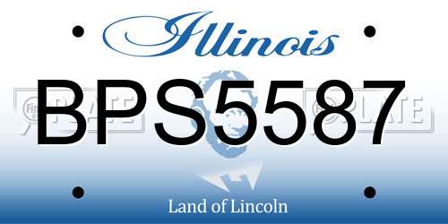 BPS5587 Illinois License Plate