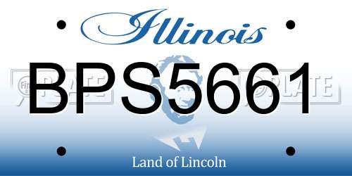 BPS5661 Illinois License Plate