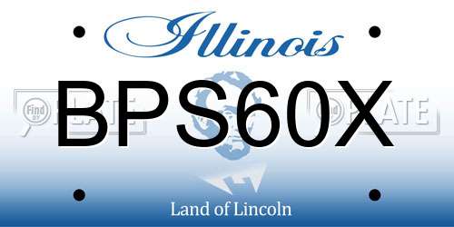 BPS60X Illinois License Plate