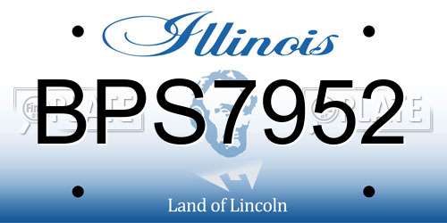 BPS7952 Illinois License Plate