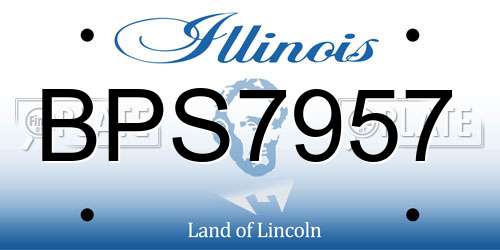 BPS7957 Illinois License Plate
