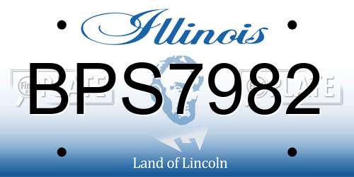 BPS7982 Illinois License Plate