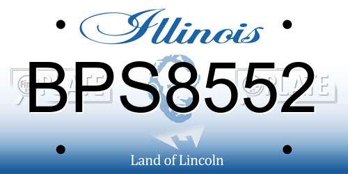 BPS8552 Illinois License Plate
