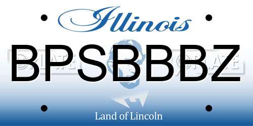 BPSBBBZ Illinois License Plate