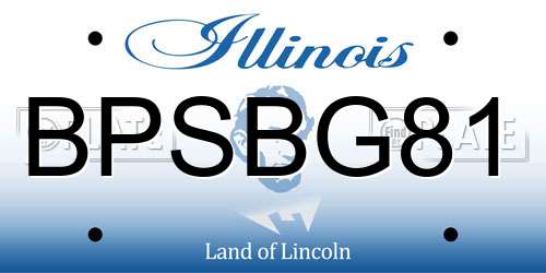 BPSBG81 Illinois License Plate