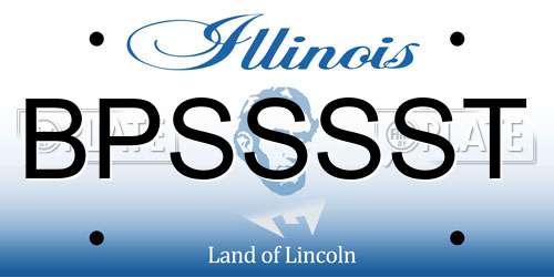 BPSSSST Illinois License Plate