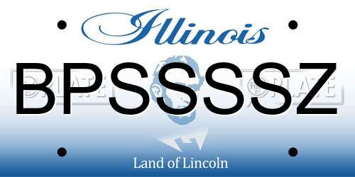 BPSSSSZ Illinois License Plate