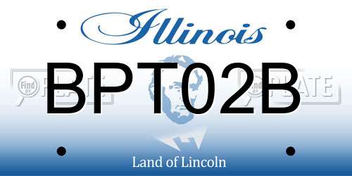 BPT02B Illinois License Plate