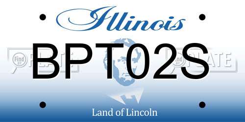BPT02S Illinois License Plate