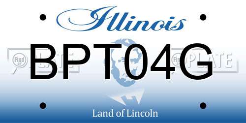 BPT04G Illinois License Plate