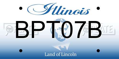 BPT07B Illinois License Plate
