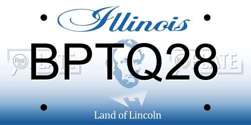 BPTQ28 Illinois License Plate