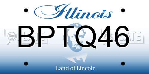 BPTQ46 Illinois License Plate