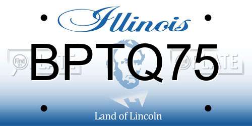 BPTQ75 Illinois License Plate