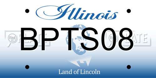 BPTS08 Illinois License Plate