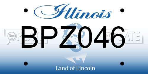 BPZ046 Illinois License Plate