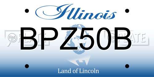 BPZ50B Illinois License Plate
