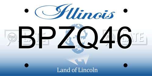 BPZQ46 Illinois License Plate