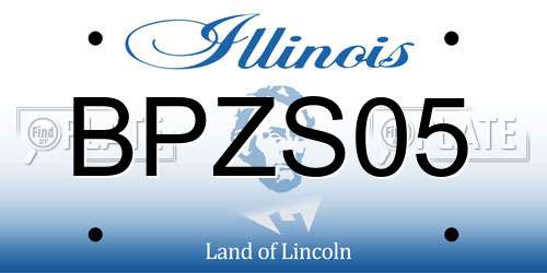 BPZS05 Illinois License Plate