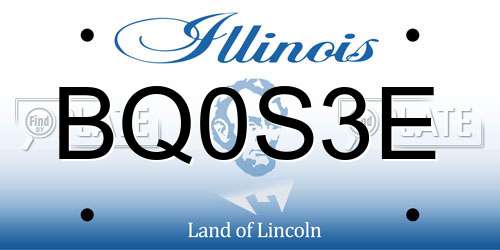 BQ0S3E Illinois License Plate