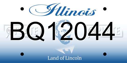 BQ12044 Illinois License Plate