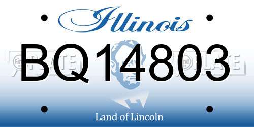 BQ14803 Illinois License Plate
