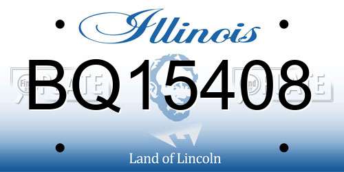 BQ15408 Illinois License Plate