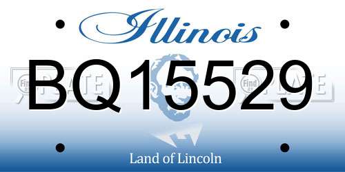BQ15529 Illinois License Plate