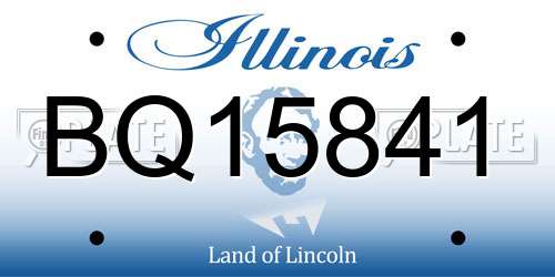 BQ15841 Illinois License Plate