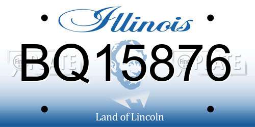 BQ15876 Illinois License Plate