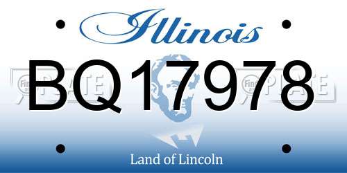 BQ17978 Illinois License Plate