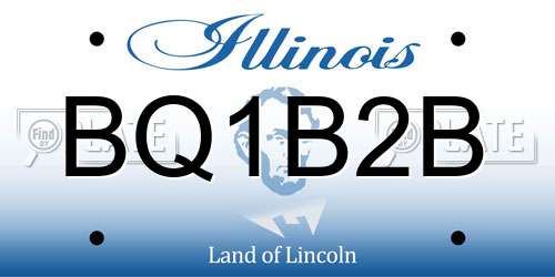 BQ1B2B Illinois License Plate