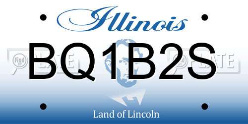 BQ1B2S Illinois License Plate