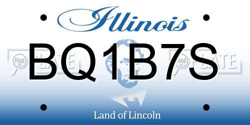 BQ1B7S Illinois License Plate