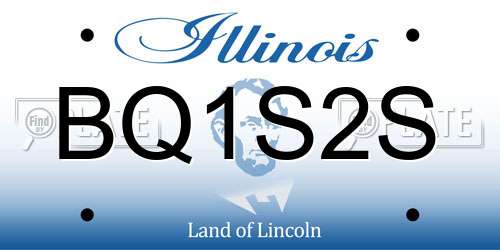 BQ1S2S Illinois License Plate